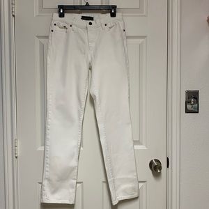 Lauren Ralph Lauren White Denim Classic Straight Leg Jeans Women's Size 4